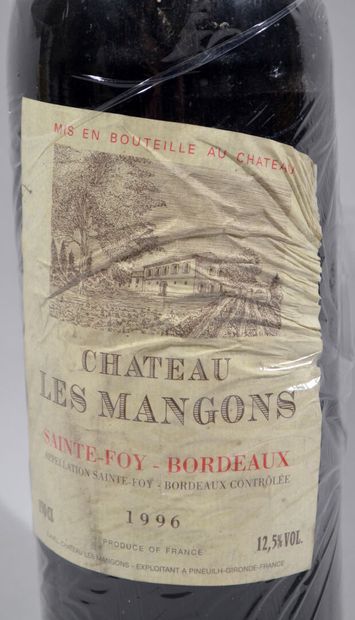 null Un Magnum CHATEAU LES MANGONS 1996 Sainte Foy-Bordeaux (étiquette décollée)