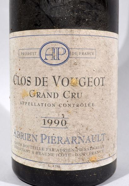 null 2 bouteilles de CLOS DE VOUGEOT 1990 Adrien Pierarnault Grand Cru 

(- 3 cm...