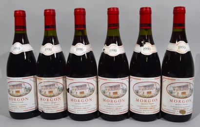 null 6 bouteilles de MORGON Jean-Paul Grillet viticulteur-récoltant 1990

(Étiquettes...