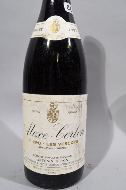 null 3 bouteilles d'ALOXE CORTON dont : 

- Moillard Grivot 1997

- Les Vercots Antonin...