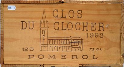null 12 bouteilles de CLOS DU CLOCHER Pomerol GEA du Clos du Clocher 1992

En caisse...