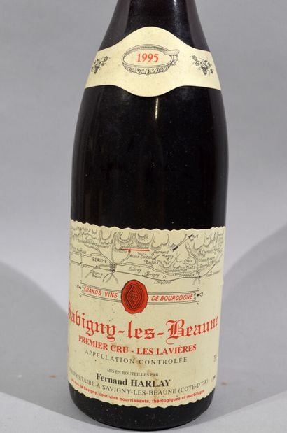 null 5 bouteilles de SAVIGNY-LES-BEAUNE Premier cru - Les lavières Fernand Harlay...