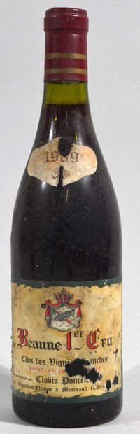 null 1 bouteille de CLOS DE VIGNES BLANCHES Beaune Premier cru Clovis Poncelet propriétaire...