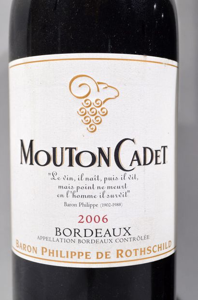 null 2 bouteilles de MOUTON CADET Bordeaux 2006