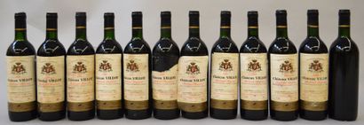 null 12 bouteilles de CHATEAU VILLOT Bordeaux Supérieur Domaine Laurent Musset 1989...