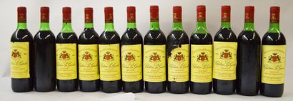 null 12 bouteilles de CHATEAU LA GARDE Fronsac Denis Millepied 1985 

(étiquettes...