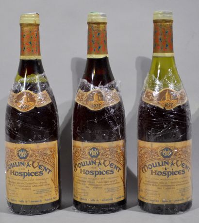 null 3 bouteilles de MOULIN A VENT DES HOSPICES 1977

(Niveau : de -2.5 à 5 cm)