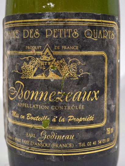 null Lot comprenant:

- 1 bouteille DOMAINE DES PETITS QUARTS 2001 Bonnezeaux (usures...