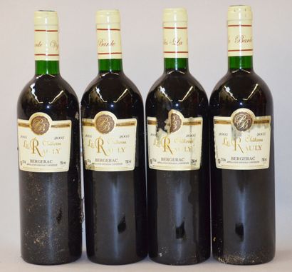 null 4 bouteilles de CHATEAU LE RAULY Bergerac 2005 

(déchirures aux étiquettes...