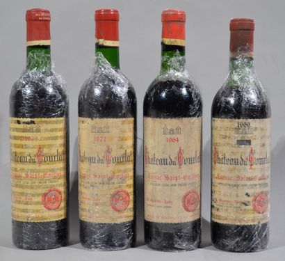 null 4 bouteilles de CHATEAU DU COURLAT 1964, 1969 et 1971

(Niveau : bas goulot...