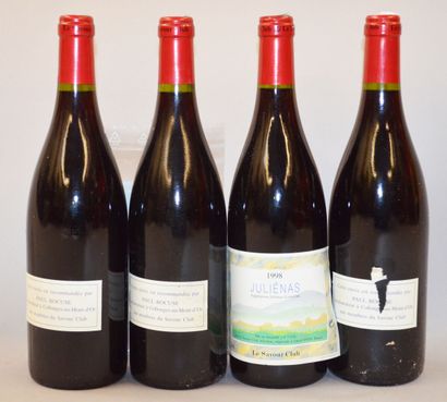 null 6 bouteilles de JULIENAS Le Savour Club Sélection Négociant 1998 

(étiquettes...