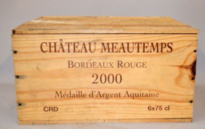 null 6 bouteilles de CHATEAU MEAUTEMPS Bordeaux rouge Médaille d'Argent Aquitaine...