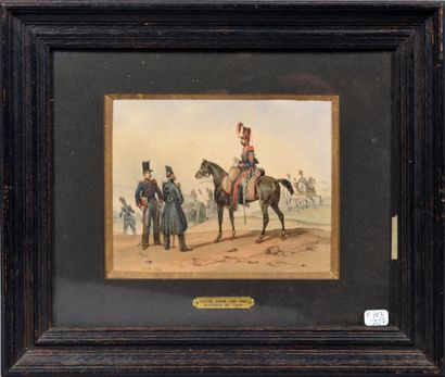 null Victor ADAM (1801-1866)

"Artillerie de ligne"

Lithographie rehaussée à l'aquarelle...