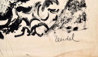 null Gabriel ZENDEL (1906-1992).

"Table" et "Portrait de femme"

Lithographie signée...
