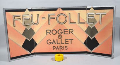 ROGER GALLET 
Panneau publicitaire triptyque...
