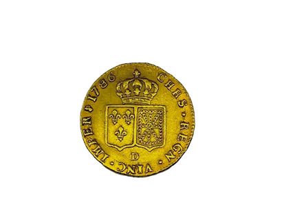 null LOUIS XVI 1774-1793

Double-louis d'or au buste nu 1786 AA = Metz. (15,2 g)

A/...