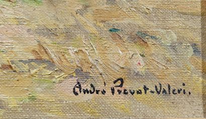null André PRÉVOT-VALERI (1890-1959)
"Le travail au champ"
Huile sur toile signée...