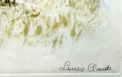 null Louis CLAUDE (XXe)
"Steeple chase"
Lithographie en couleur signée à la mine...