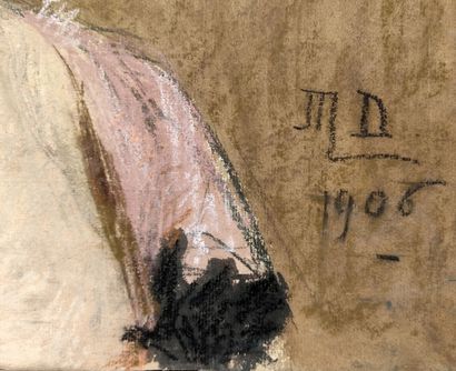 null Marguerite DUBOIS (1883-?)
"Portrait de jeunes femmes"
Deux Pastels monogrammés...