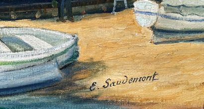 null Émile SAUDEMONT (1898-?)
"Port de Marseille"
Huile sur toile signée en bas à...