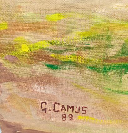 null Guy Camus (XXe) 
"Bouquet de tournesols"
Huile sur toile signée en bas à gauche...