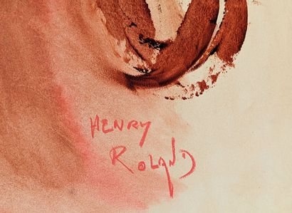 null Henry ROLAND (1919-2000)
"Portrait de femme"
Technique mixte sur papier signée...