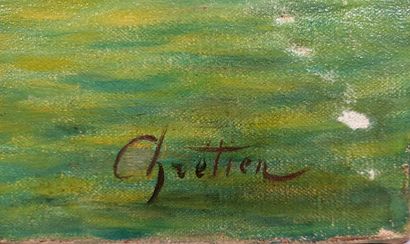 null CHRETIEN (XXe)
"Le grand canal de Venise"
Huile sur toile signée en bas à droite
(trou)
38.5...