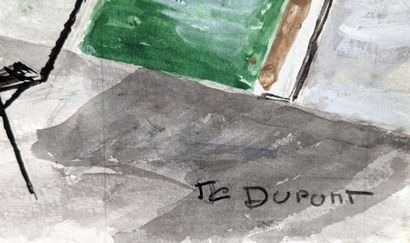 null Jean-Claude DUPONT (XXe)
"Vue sur la flèche de Notre-Dame"
Aquarelle sur papier...