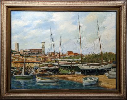 null Émile SAUDEMONT (1898-?)
"Port de Marseille"
Huile sur toile signée en bas à...