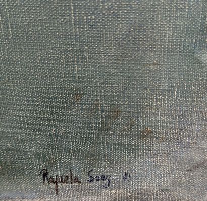 null Rafaela SAEZ (XXe)
"Composition à la poupée"
Huile sur toile signée en bas à...