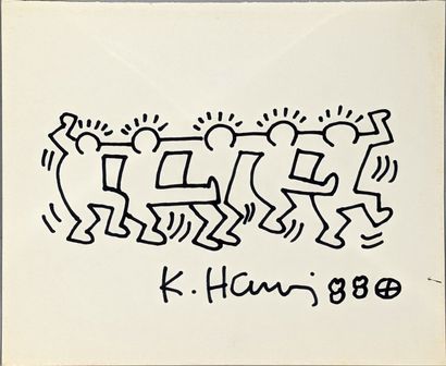 null Keith HARRING (1958-1990)
"Sans titre"
Feutre marqueur noir sur feuille de papier...