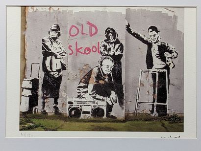 null BANKSY (né en 1974), d'après 
"Old Skool" 
Épreuve en couleur sur papier signée...