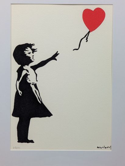 null BANKSY (né en 1974), d'après 
"La Fille au Ballon" 
Épreuve en couleur sur papier...