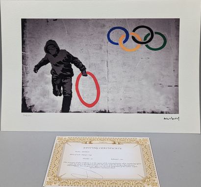 null BANKSY (né en 1974), d'après 
"Olympic Rings" 
Épreuve en couleur sur papier...