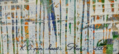 null Dominique PÉAN (1956)
"KO par Chaos"
Acrylique sur papier marouflée sur bois...