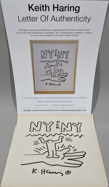 null Keith HARRING (1958-1990)
"Sans titre"
Feutre marqueur noir sur feuille de papier...