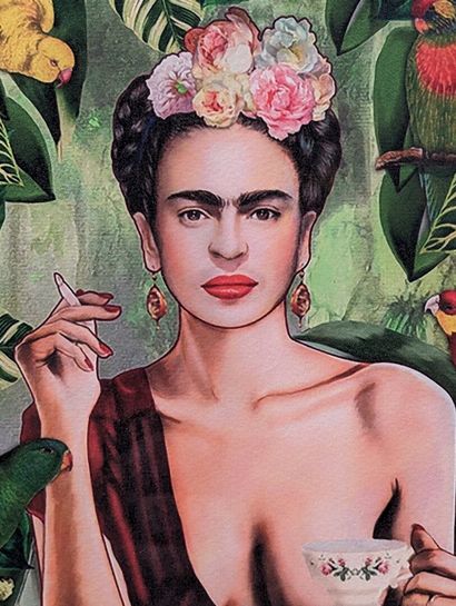 null Frida KHALO (D'après)
"Sans titre"
Reproduction en couleur, signée dans la planche,...