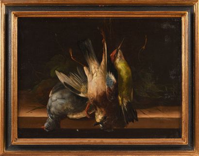 A. FORT (XIXe)
«Trophée de chasse au pigeon,...