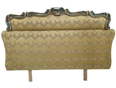 Tête de lit de style Rococo en bois sculpté,...