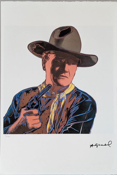 null Andy WARHOL (1928-1987) (d'après)
« John Wayne » 
Lithographie sur apier d'art...