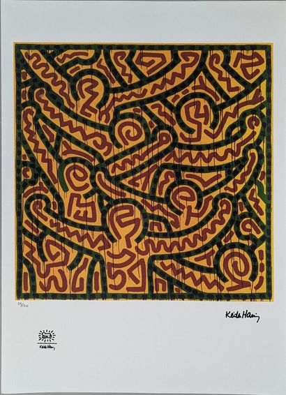 null Keith HARING (1958-1990) (d'après)
« Untitled » 
Lithographie numérotée "29/150"...
