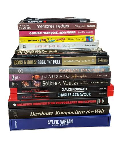 null [MUSIQUE]
Lot 16 ouvrages thème : Lennon, Claude François, Johnny, Michael Jackson,...