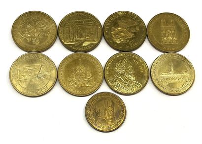 null MONNAIE DE PARIS
Lot de 8 médailles en cupro-alu-nickel.