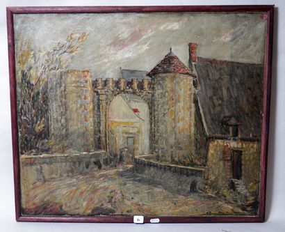 null Fernand LAVAL (1886-1966)
"Vue de la Porte de Saint Jean Aux Bois"
HST SBG et...