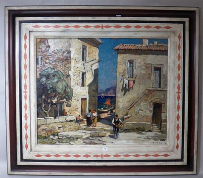 null Gustave VIDAL (1895-1966)
"Vue de port entre deux maisons en Corse"
HSIsorel...