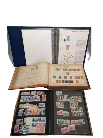 null Petite collection de timbres divers en vrac, en albums et en planches neuves...