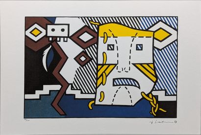 null Roy LICHTENSTEIN (1923-1997) (d'après)
« American Indian Theme V »
Reproduction...