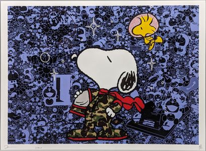 null DEATH NYC 
« Snoopy »
Lithographie numérotée et signée
Avec certificat (COA)
Estampage...
