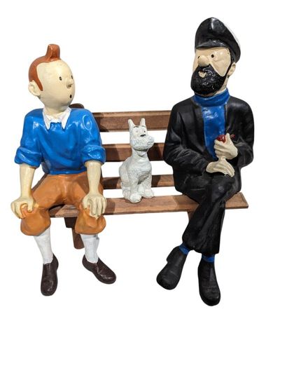 null Dans le goût de LEBLON DELIENNE, d'après HERGE
Sujets figurant Tintin, Milou...