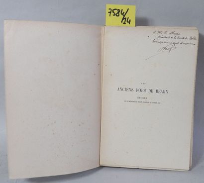 null Fascicule de 16 pages, brochés, couverture verte : "Fors et coutumes de Bagnères...